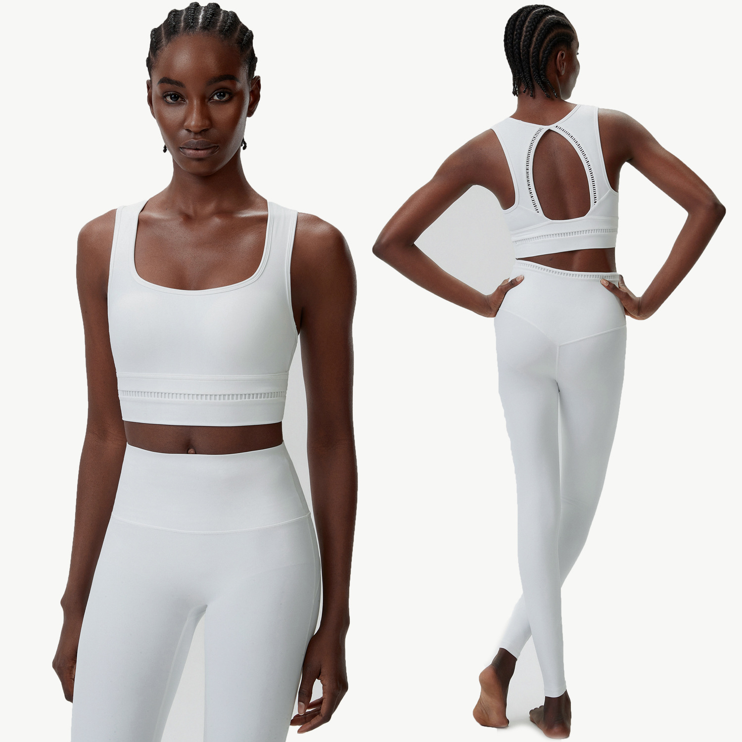 Pilates Yoga Legging - New Women 2‑Piece Yoga Set Square