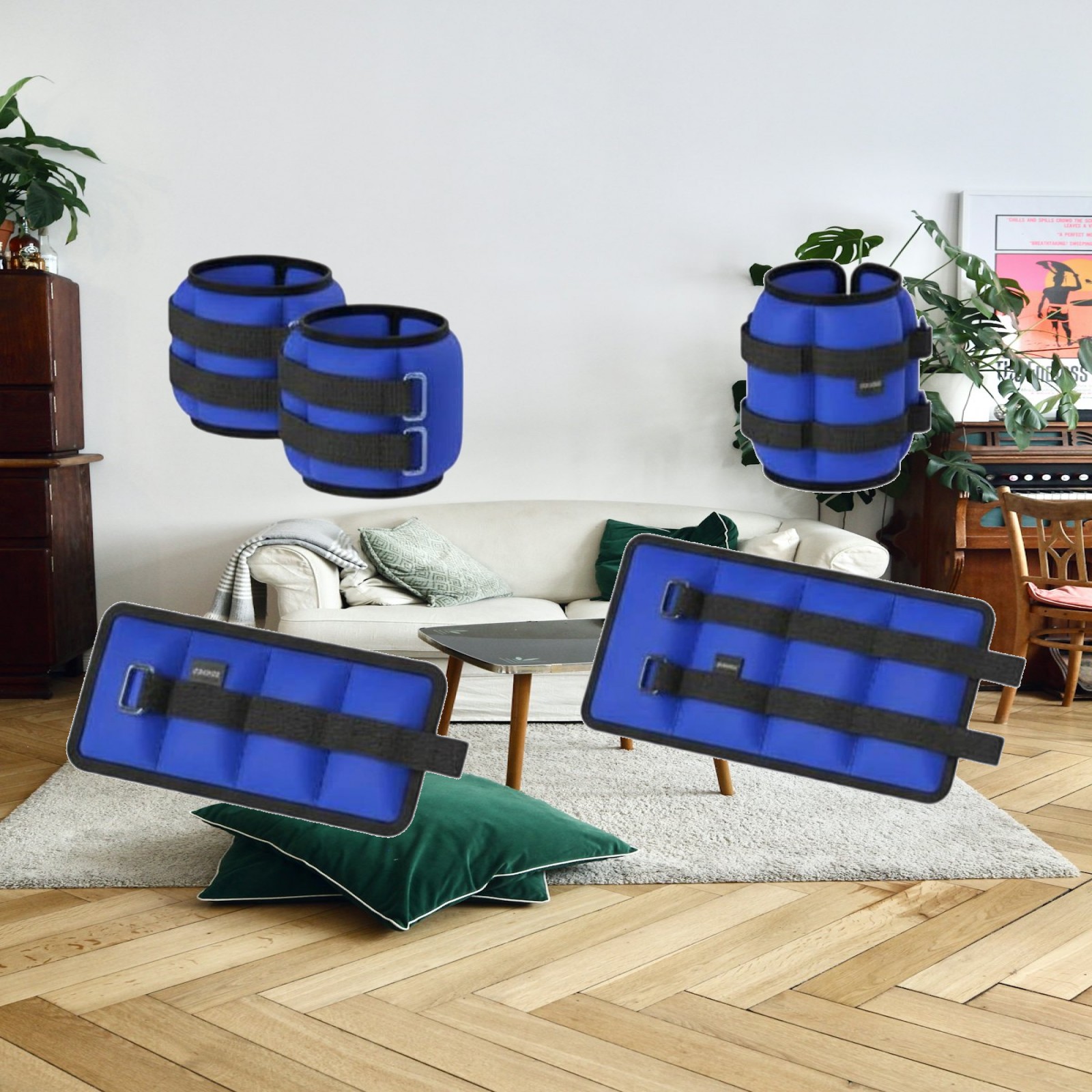 Pilates Yoga Oxford - Leg Sandbag 1kg Ankle Weights Set
