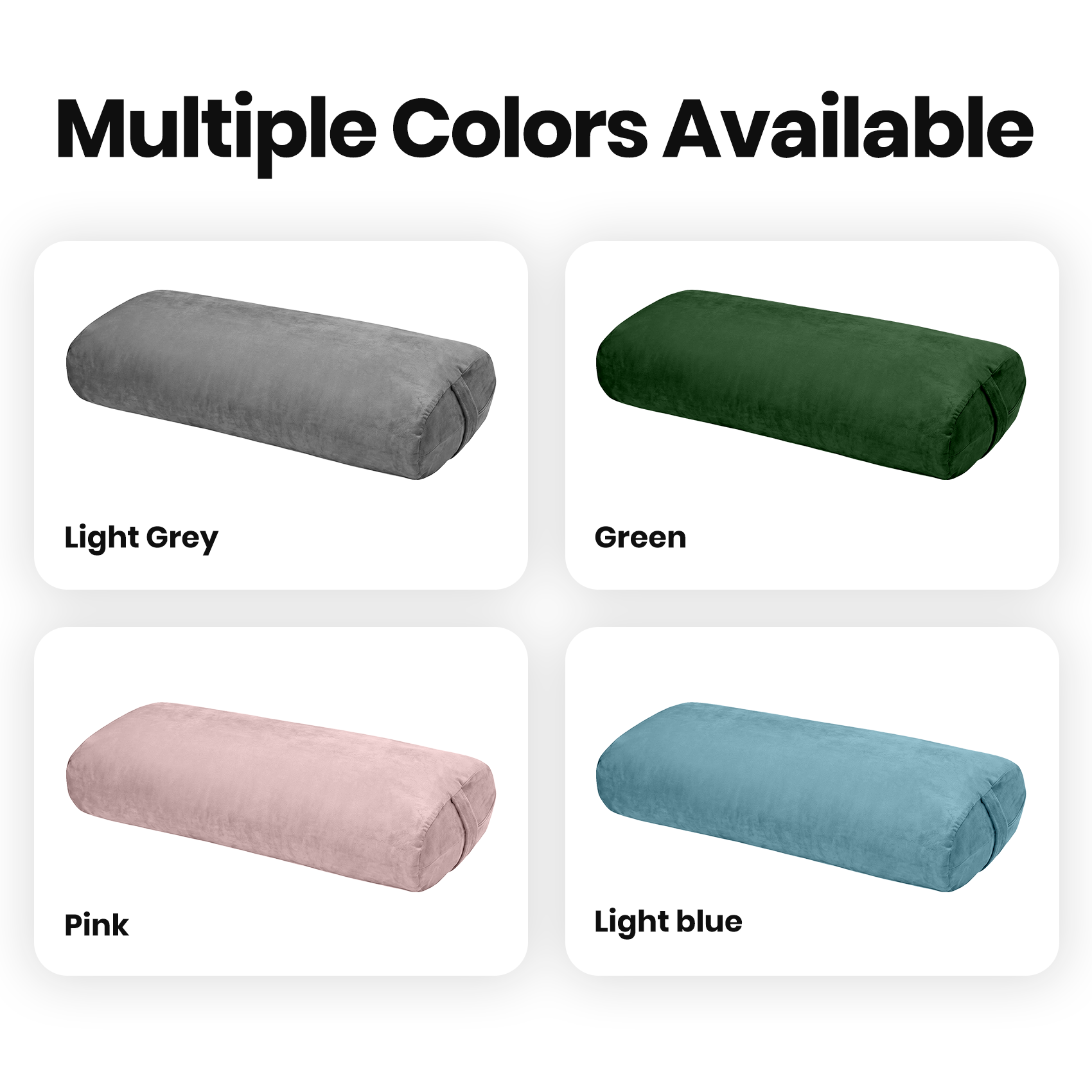 Yoga Bolster Pillow Pink Round - Pilates Yin Yoga 评论和价格