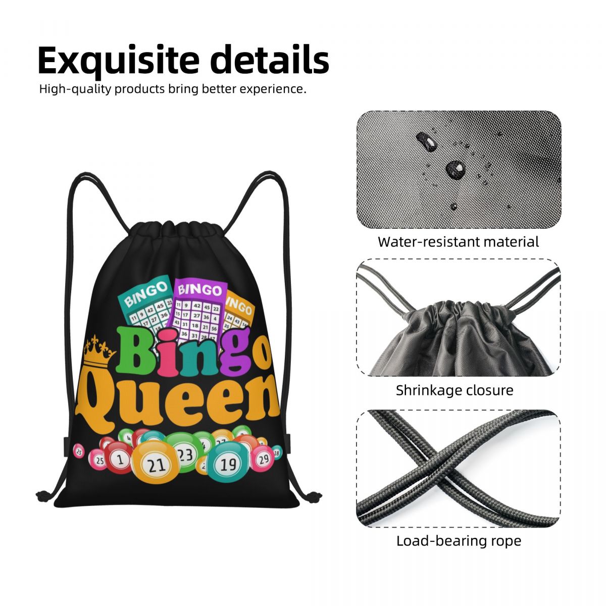 Custom Bingo Queen Game Lover  - Pilates Yoga Bag 评论和价格