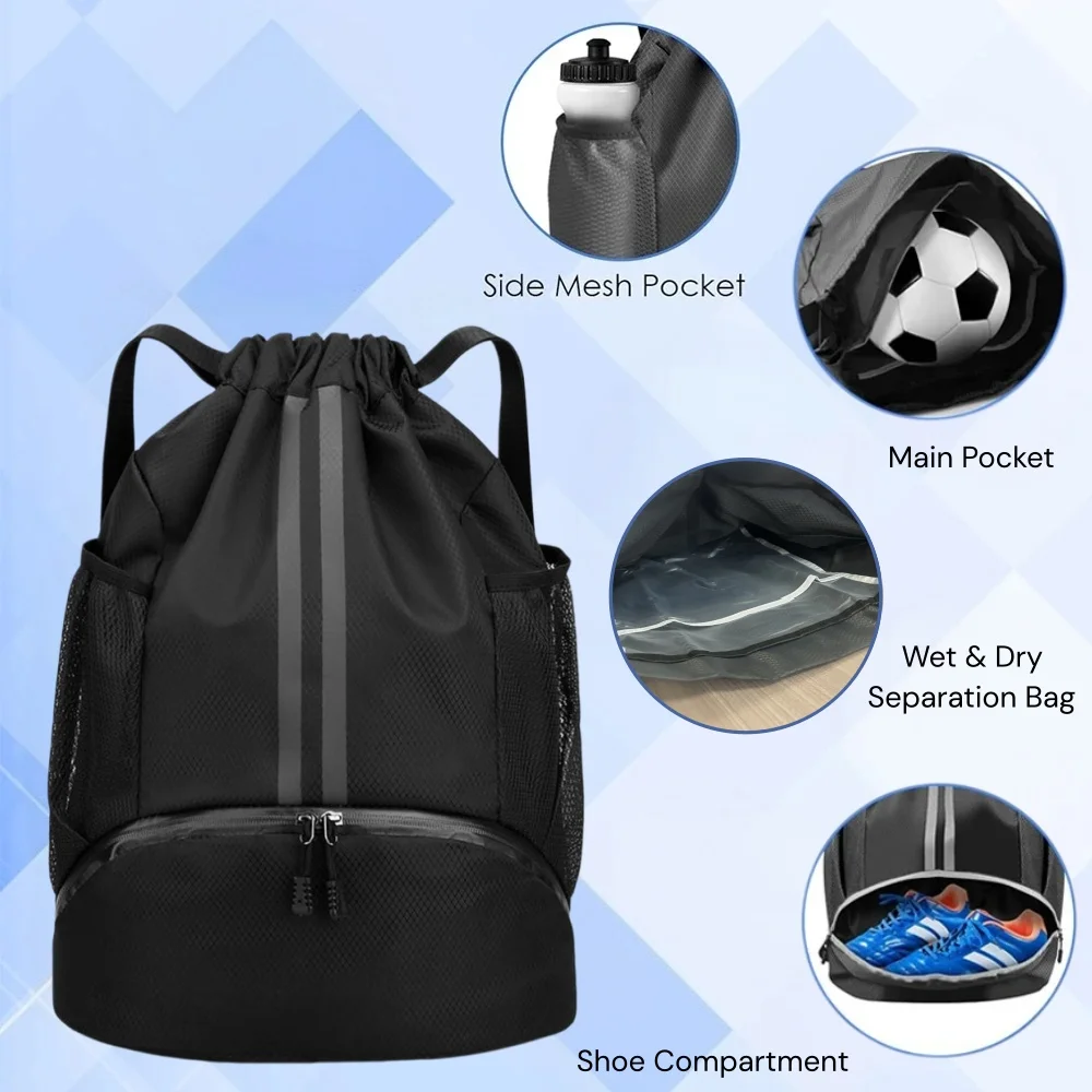Drawstring Sports Backpack,Lig - Pilates Yoga Bag 评论和价格