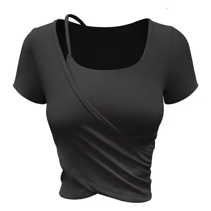 Yoga Clothing Long-sleeved Sum - Pilates Yoga Wrap Top 评论和价格