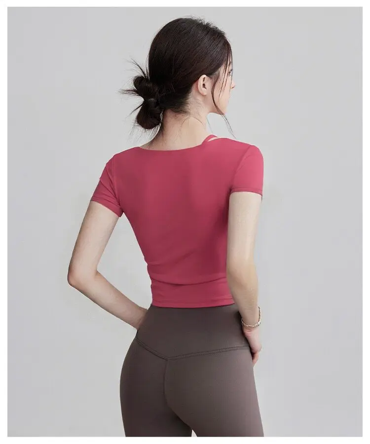 Yoga Clothing Long-sleeved Sum - Pilates Yoga Wrap Top 评论和价格