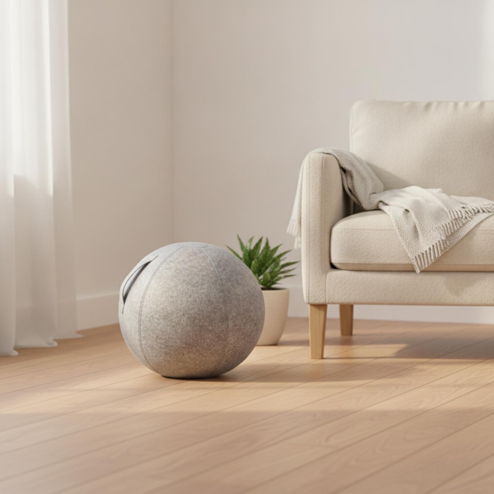Felt Yoga Ball Cover with Hand - Pilates Yoga Ball Workout 评论和价格