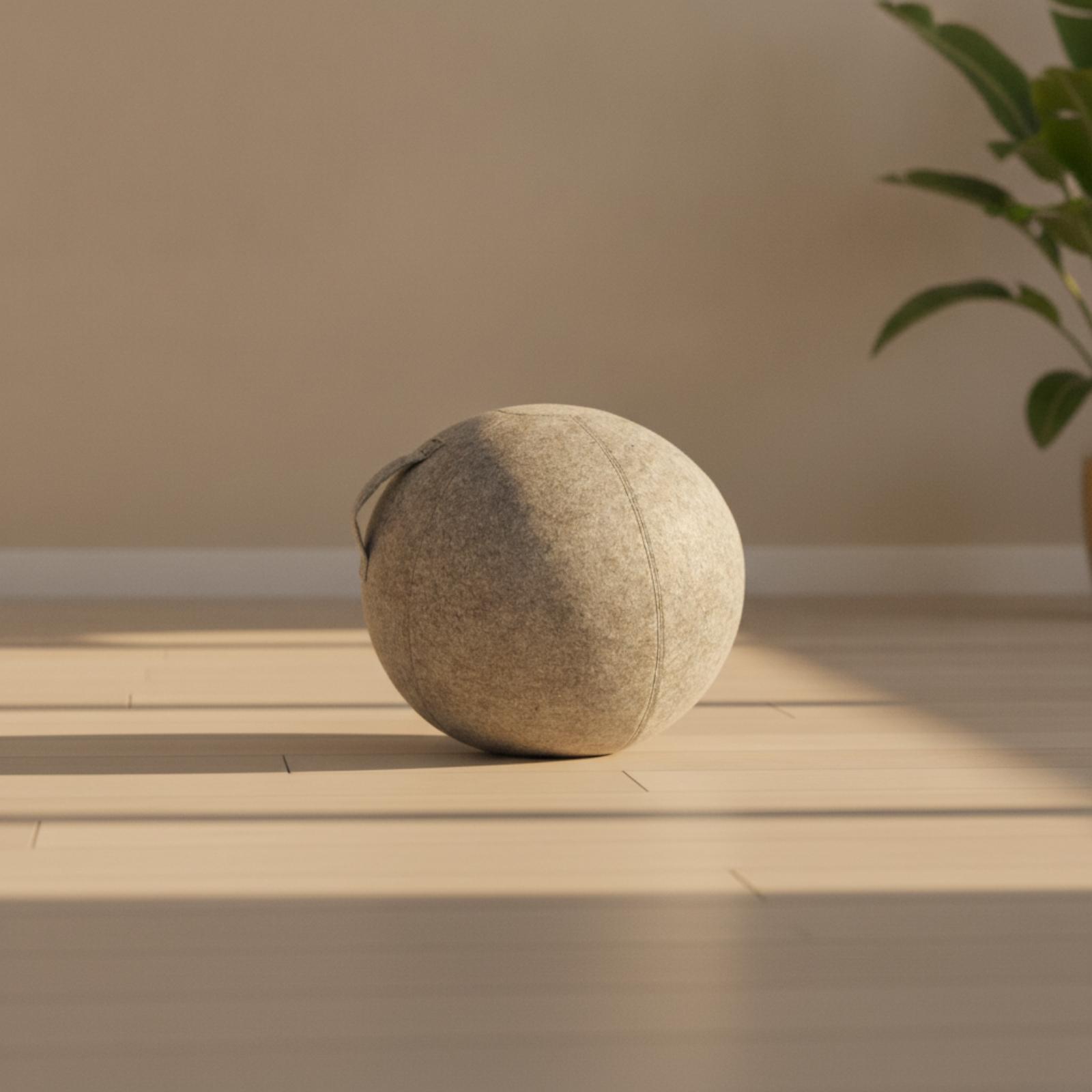 Felt Yoga Ball Cover with Hand - Pilates Yoga Ball Workout 评论和价格