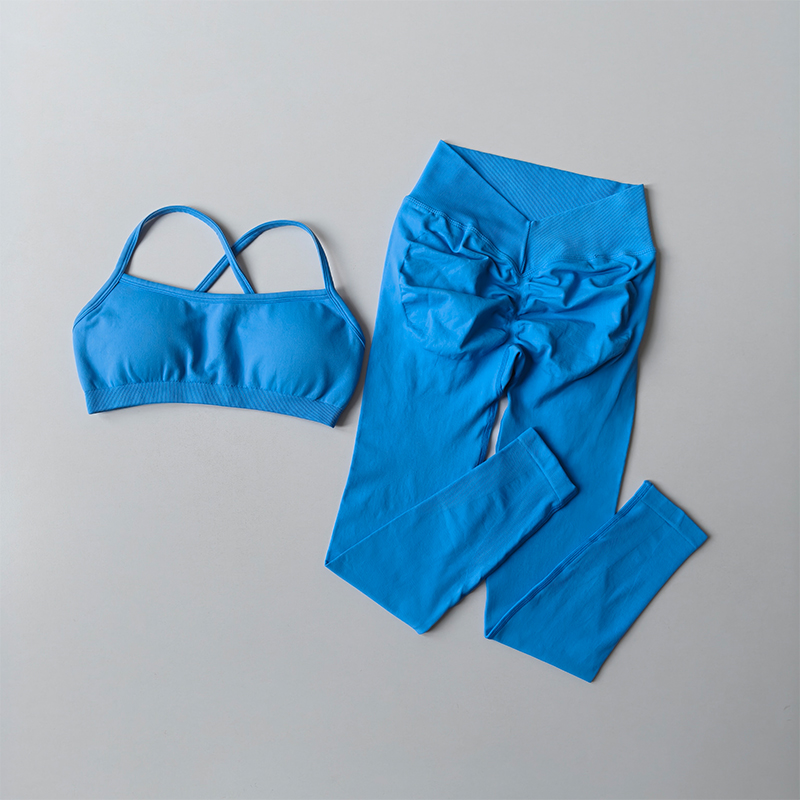 Peach Buttock Fitness Suit 2PC - Pilates Yoga Legging 评论和价格