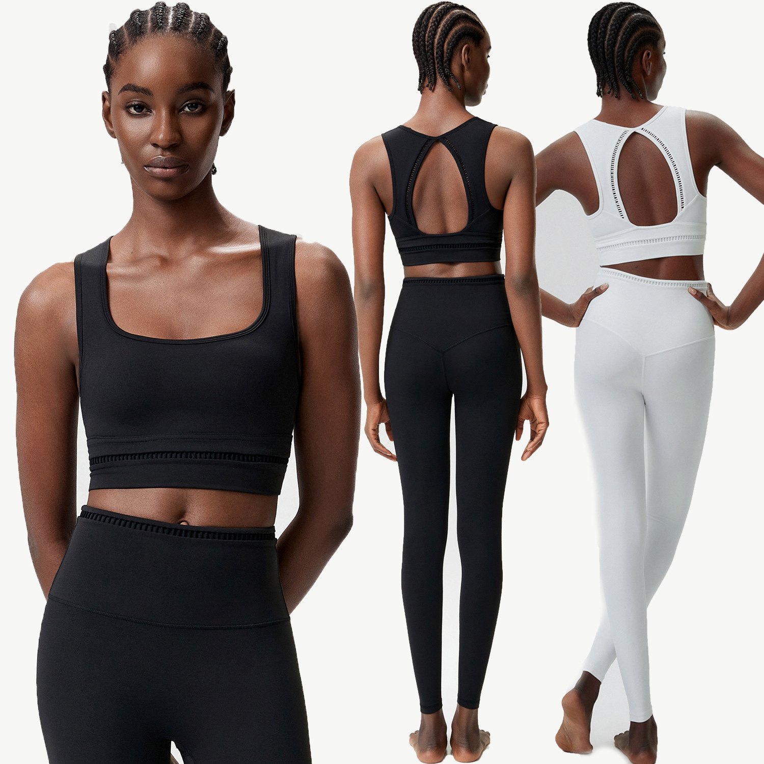 New Women 2‑Piece Yoga Set Squ - Pilates Yoga Legging 评论和价格