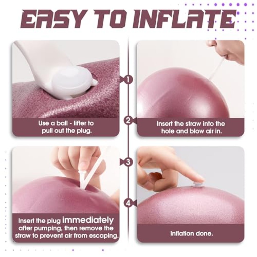 Small Exercise Ball - 9 Inch M - Pilates Yoga Ball Workout 评论和价格