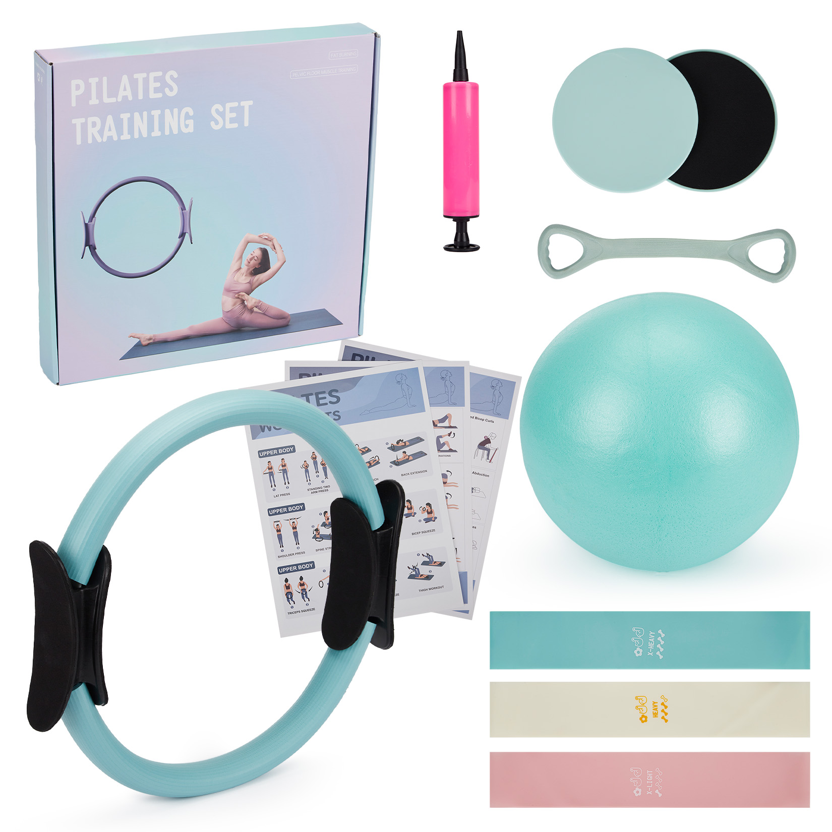 Pilates Training Set, 6-in-1 P - Pilates Yoga Ball Workout 评论和价格